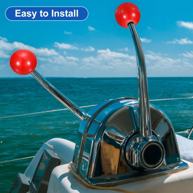 uxcell 4Pcs Threaded Ball Knobs, M5 Female Thread Thermoset Ball Knob 25mm Dia Round Operation Ball Handles with Copper Insert for Machine Lever Handle, Red - Image 5